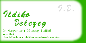 ildiko delczeg business card